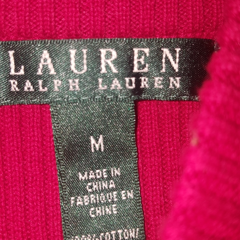Ralph Lauren Mock Red Turtle Neck
